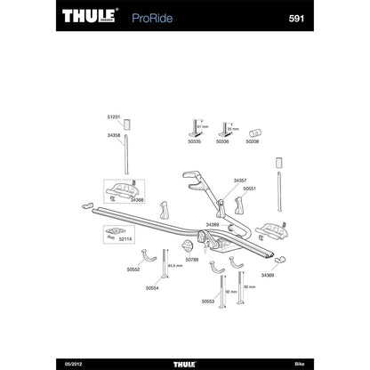 Radhalter THULE für Fahrradträger PRORIDE591 34368