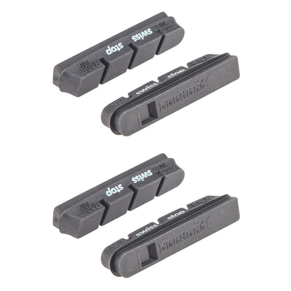 Kit 4 Bremsbeläge SWISS STOP CAMPAGNOLO RACE PRO Schwarz Aluminium