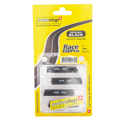 Kit 4 Bremsbeläge SWISS STOP CAMPAGNOLO RACE PRO Schwarz Aluminium