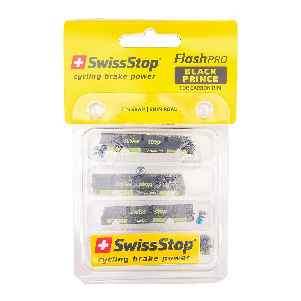 Kit 4 Patins SWISS STOP FLASH Noir Carbone