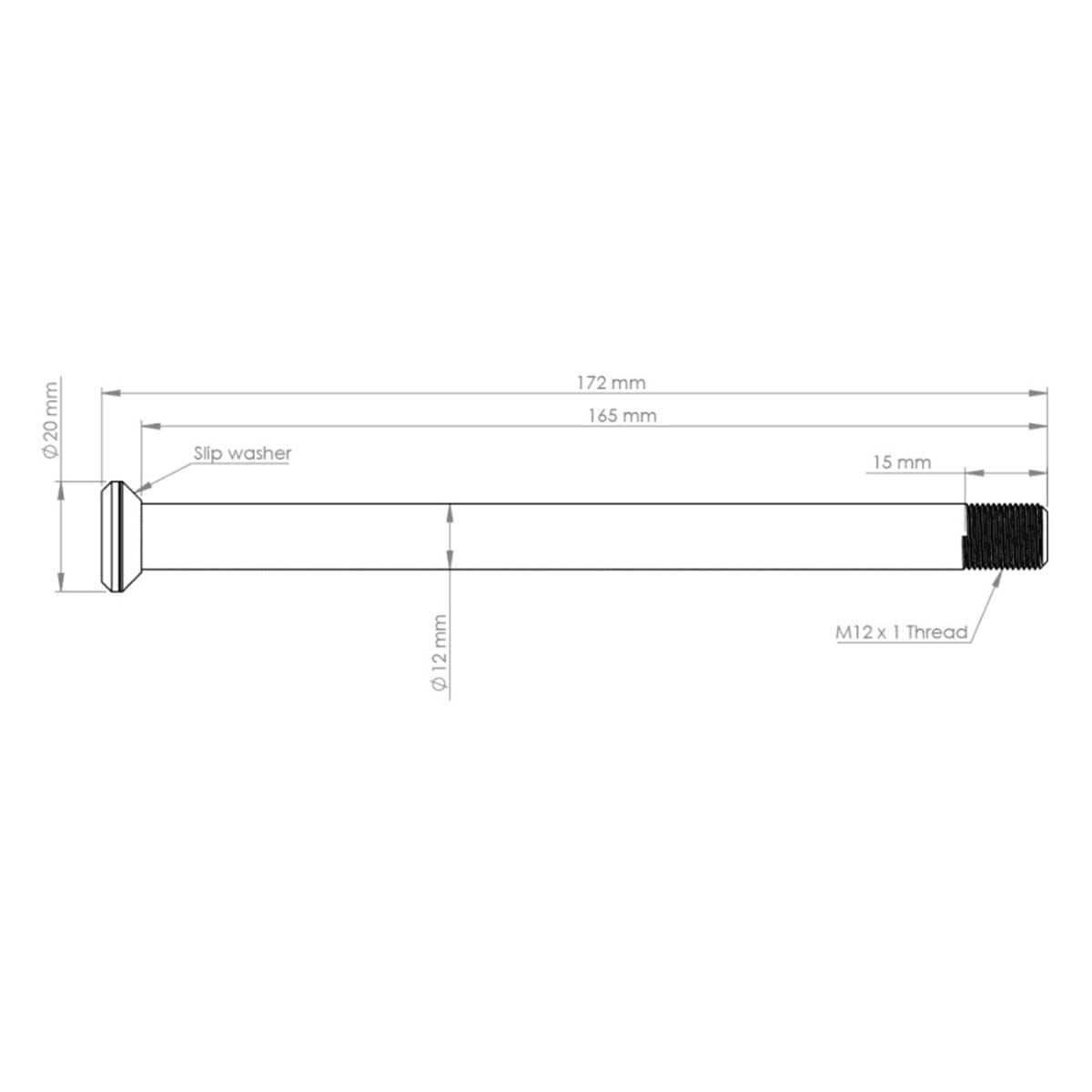 Axe de Roue Arrière BURGTEC 172 mm pour Cadres Specialized Bleu