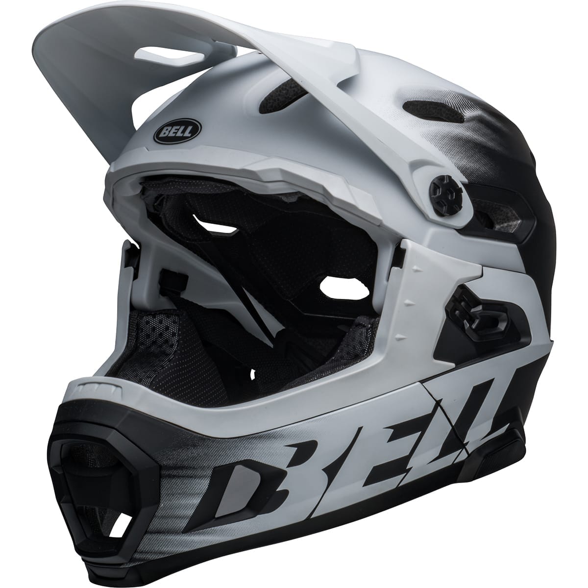 Casque VTT BELL SUPER DH MIPS Noir Matt/Blanc