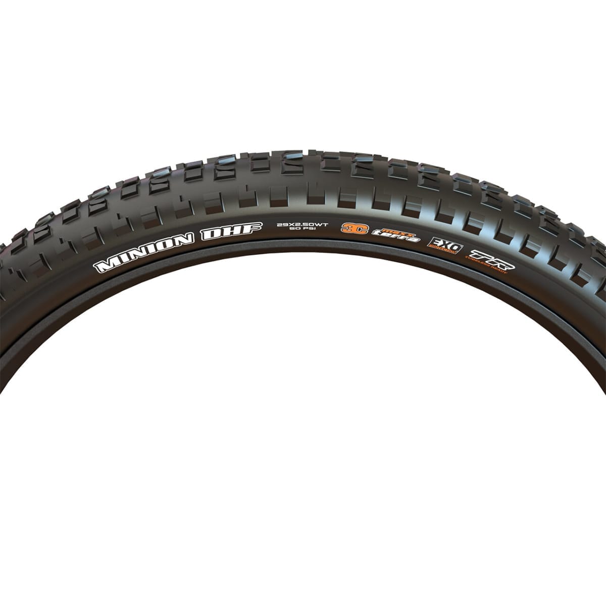 Reifen MAXXIS MINION DHF 29x2.50 WT DH E50 3C MaxxGrip Tubeless Ready Weich Schwarz