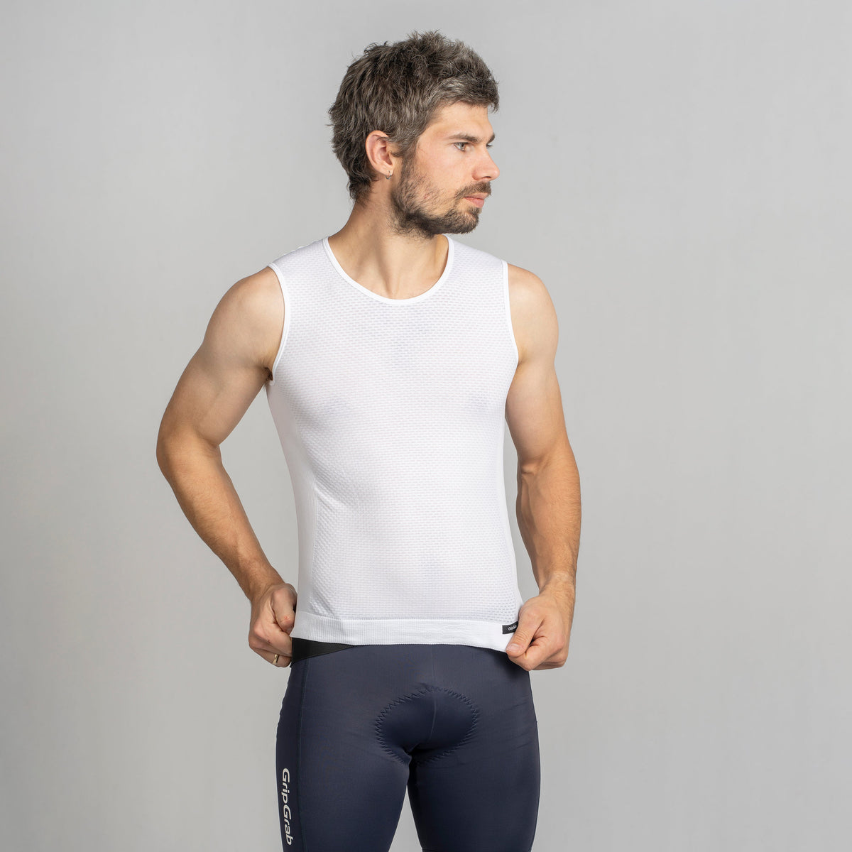 Ärmelloses Funktionsunterhemd GRIPGRAB PACR SUMMER SEAMLESS Weiß