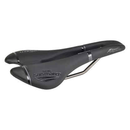 Sattel SELLE SAN MARCO ASPIDE RACING OPEN FIT NARROW Schienen Xsilite Schwarz
