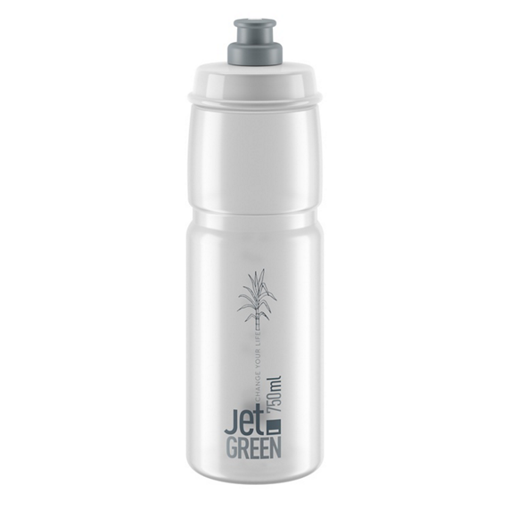 ELITE JET Green Trinkflasche Transparent/Grau