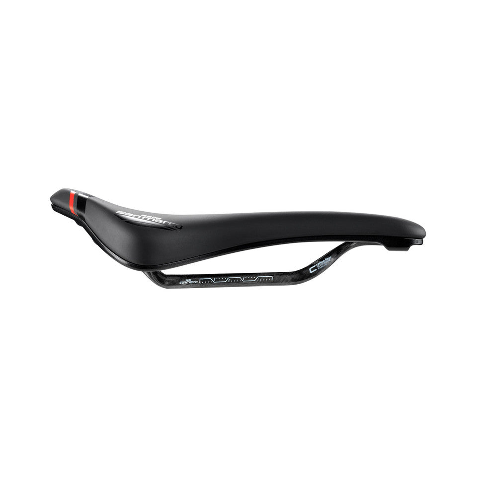 Sattel SAN MARCO GROUND SHORT OPEN-FIT CARBON FX 155mm Schwarz