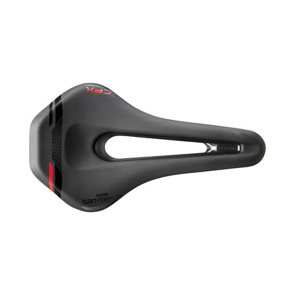 Sattel SAN MARCO GROUND SHORT OPEN-FIT CARBON FX 140mm Schwarz
