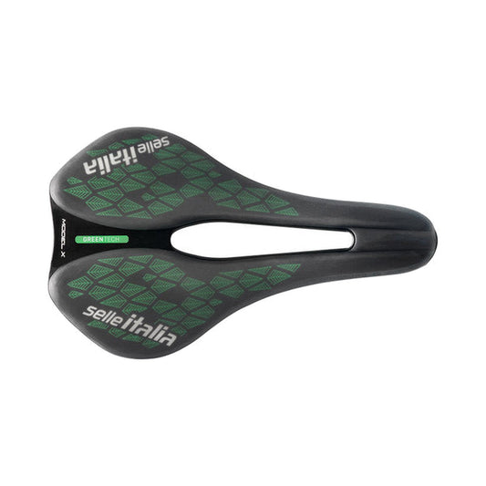 Sattel SELLE ITALIA MODEL X GREEN SUPERFLOW LEAF L Schienen Fec Grün/Schwarz