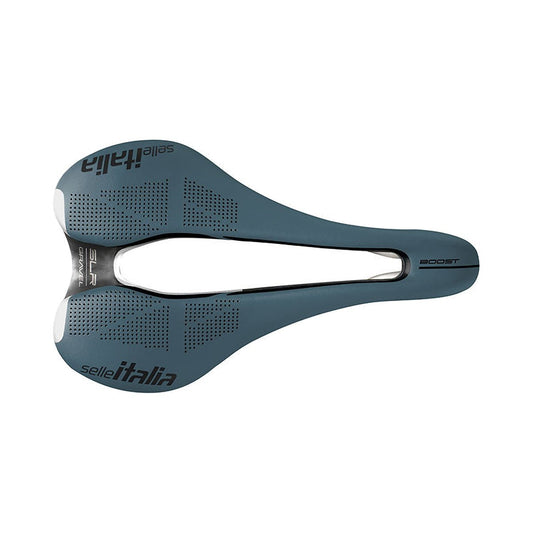Sattel SELLE ITALIA SLR BOOST GRAVEL SUPERFLOW S Rails TI316 Blau