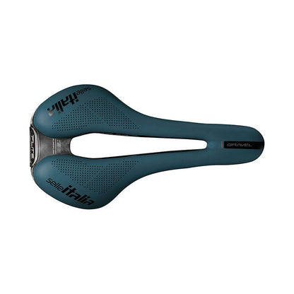 Sattel SELLE ITALIA FLITE BOOST GRAVEL SUPERFLOW S Schienen TI316 Blau