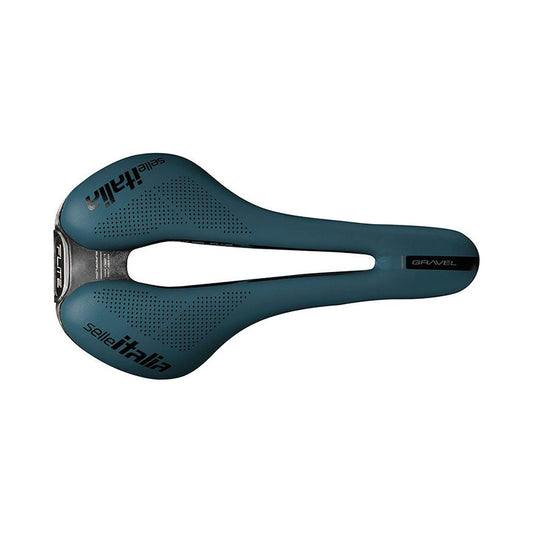 Sattel SELLE ITALIA FLITE BOOST GRAVEL SUPERFLOW S Schienen TI316 Blau