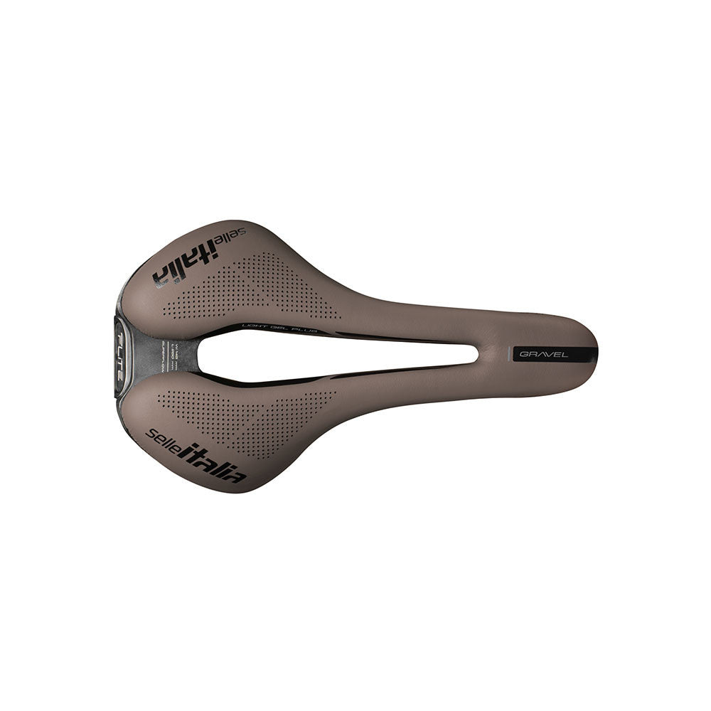 Sattel SELLE ITALIA FLITE BOOST GRAVEL SUPERFLOW S Schienen TI316 Braun