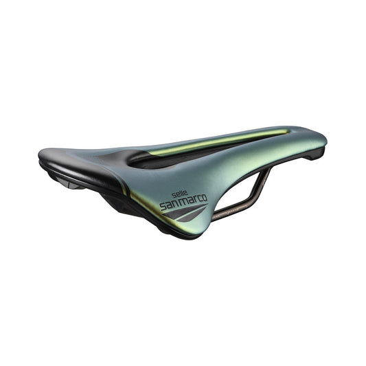 Sattel SAN MARCO SHORTFIT 2.0 OPEN-FIT RACING S3 Breite 144mm Stahlschienen Xsilite Gold