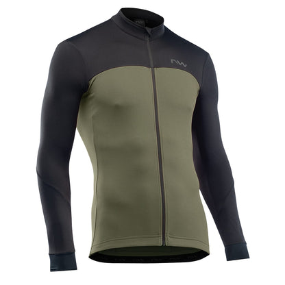 Trikot NORTHWAVE FORCE 2 Lange Ärmel Schwarz/Khaki