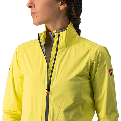 Jacke CASTELLI EMERGENCY 2 RAIN Damen Gelb