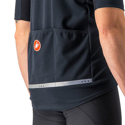 Trikot CASTELLI GABBA ROS 2 Kurzarm Schwarz/Schwarz Reflex
