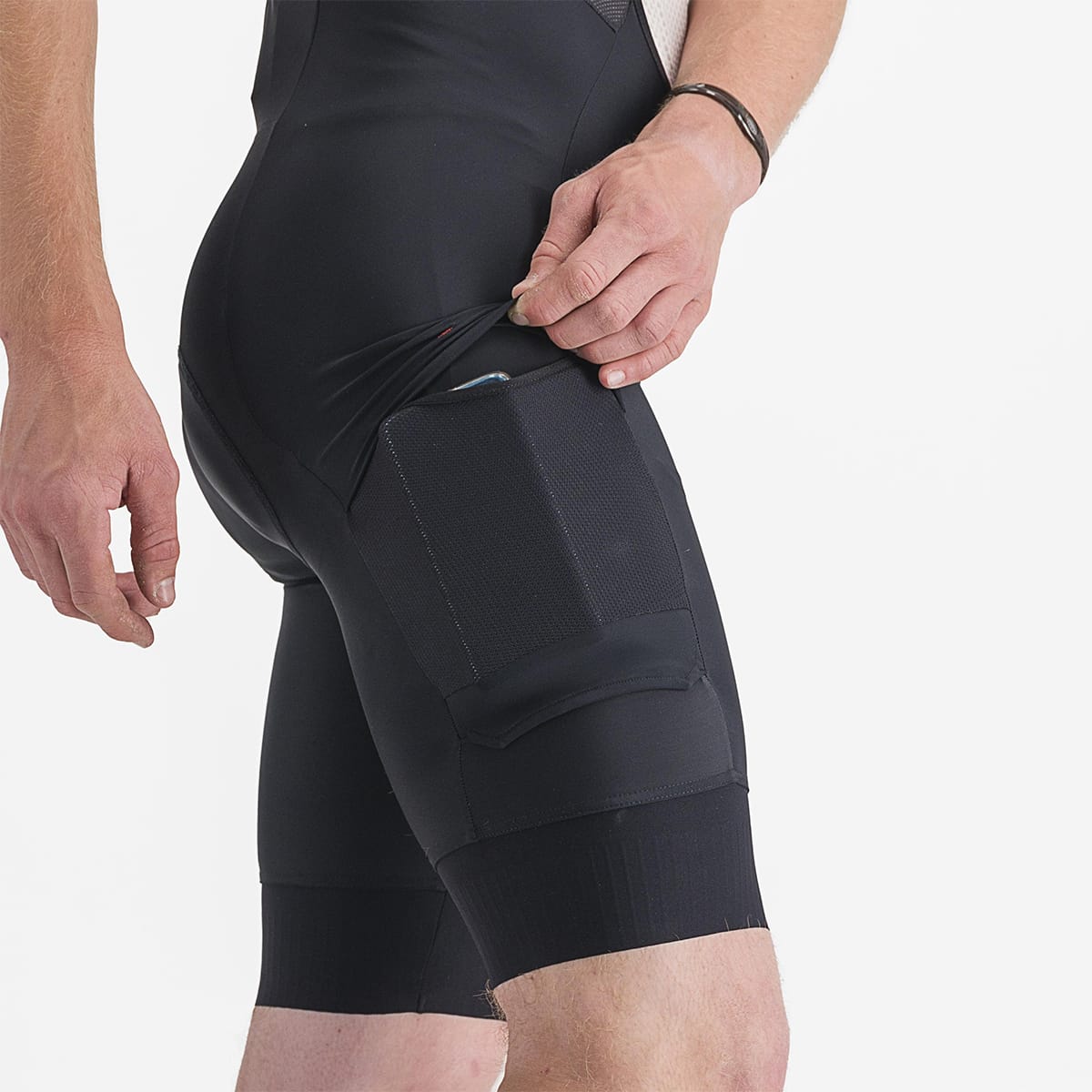 CASTELLI UNLIMITED CARGO Kurze Trägerhose Schwarz