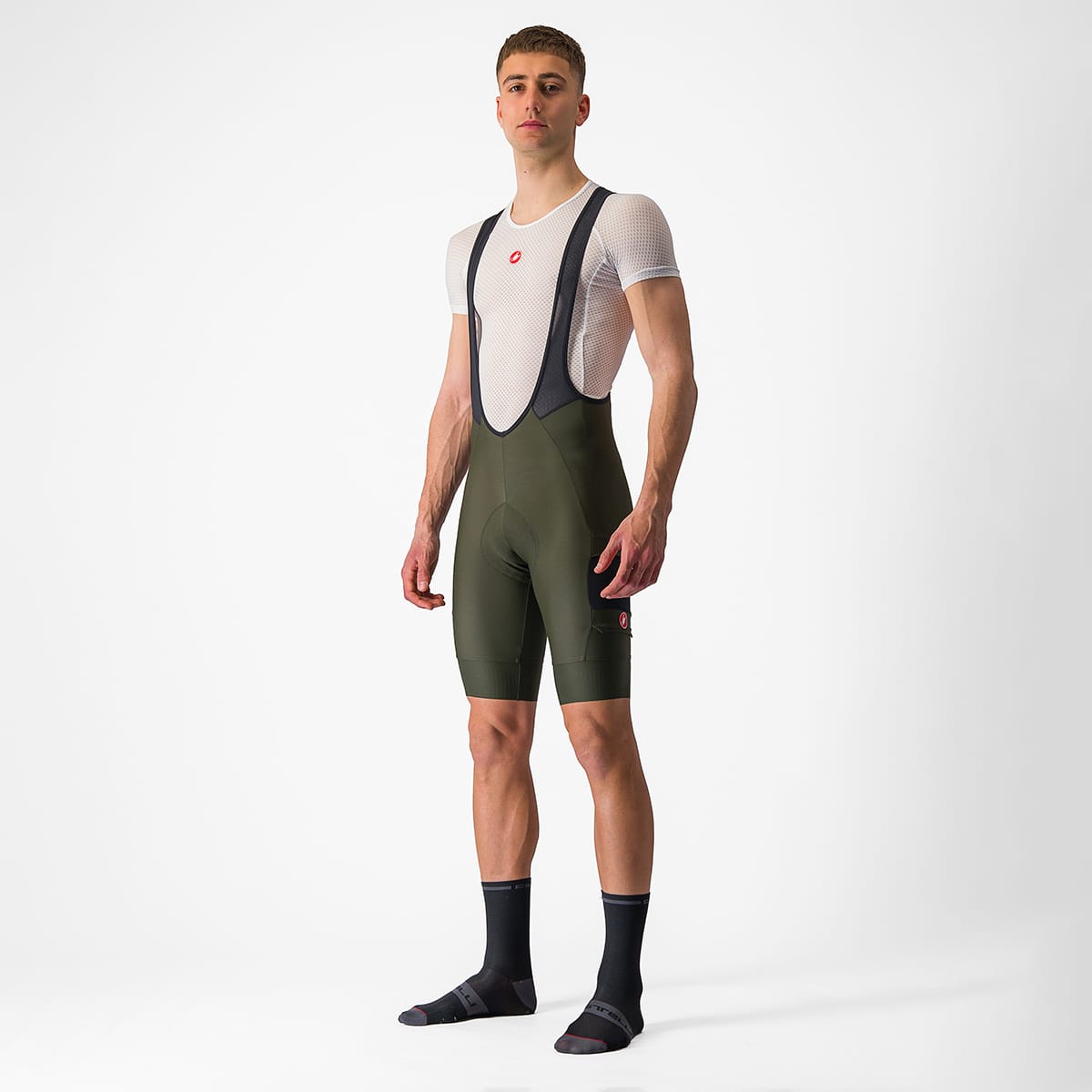 CASTELLI UNLIMITED CARGO Kurze Trägerhose Grün