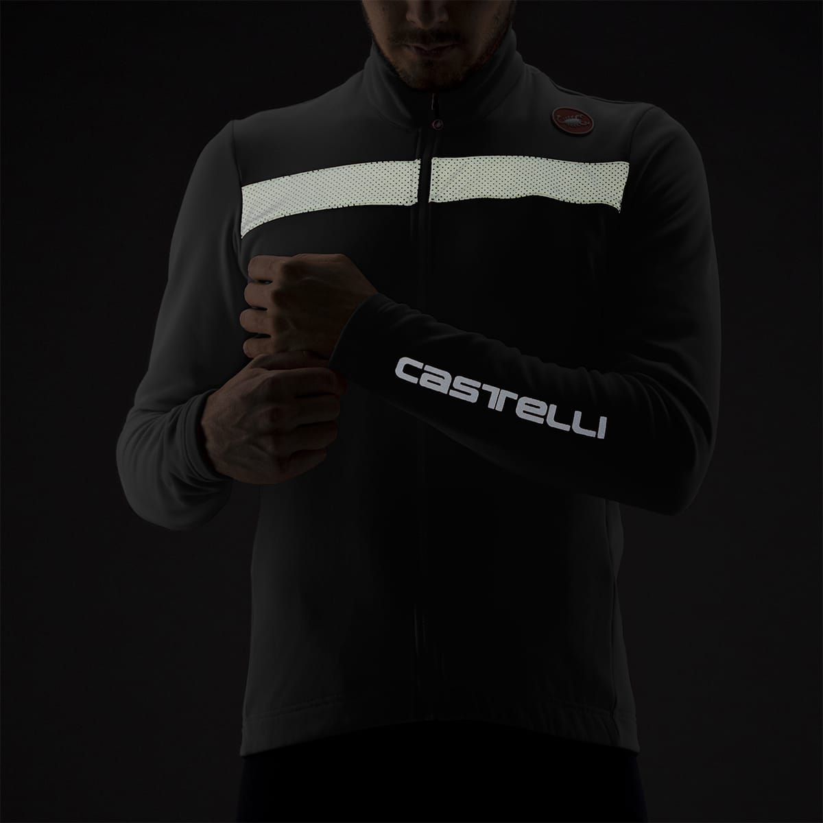 Trikot CASTELLI PURO 3 FZ Langarm Schwarz/Grau