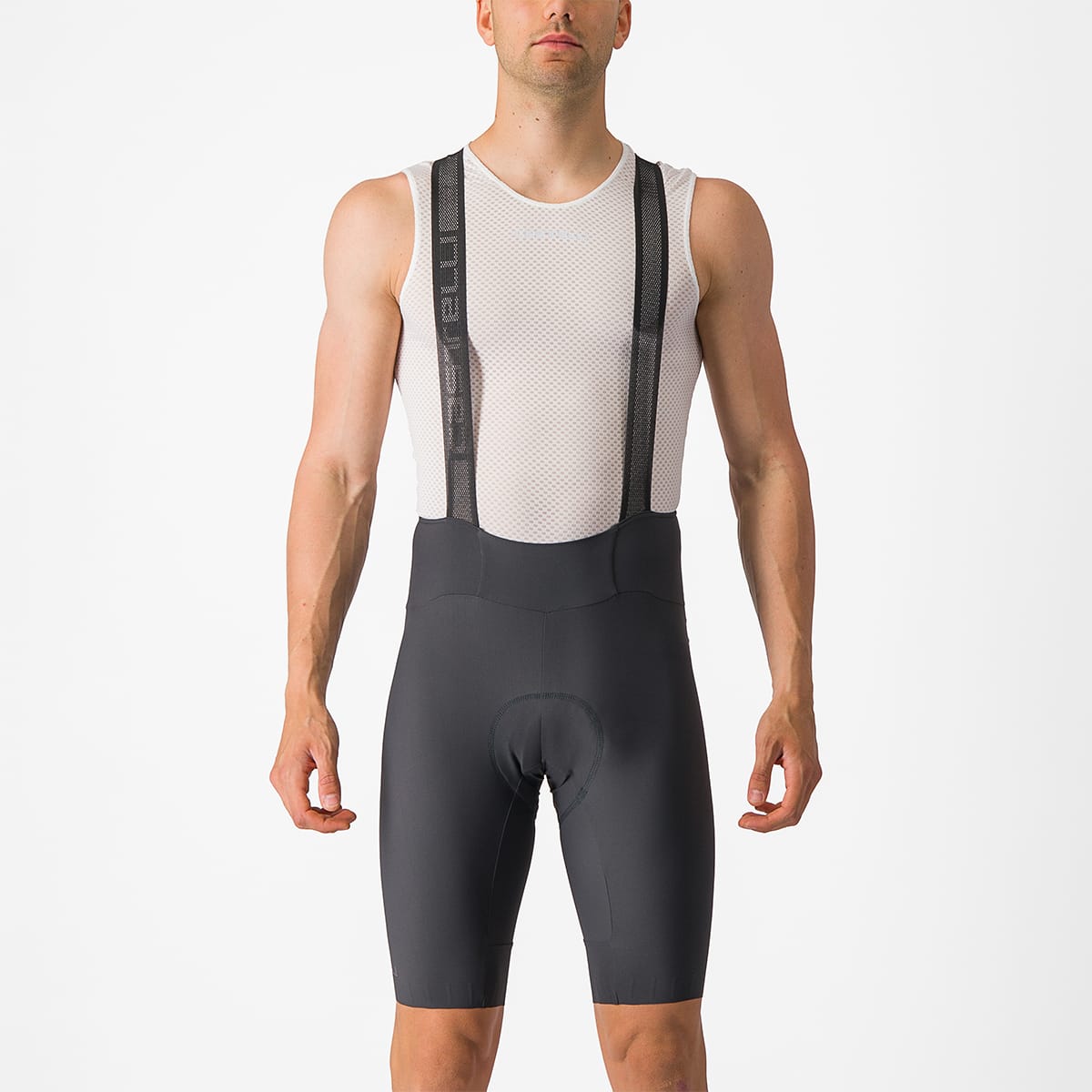 CASTELLI ESPRESSO Kurze Trägerhose Anthrazit