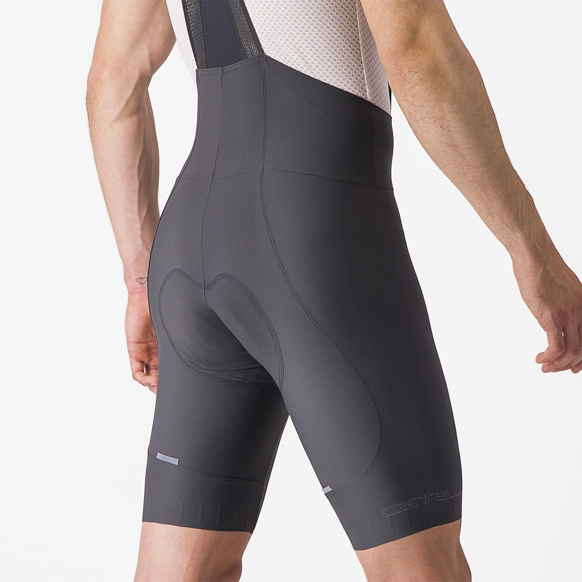 CASTELLI ESPRESSO Kurze Trägerhose Anthrazit