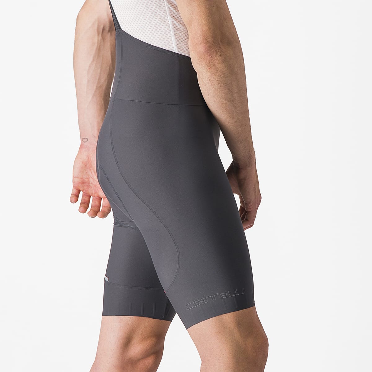 CASTELLI ESPRESSO Kurze Trägerhose Anthrazit