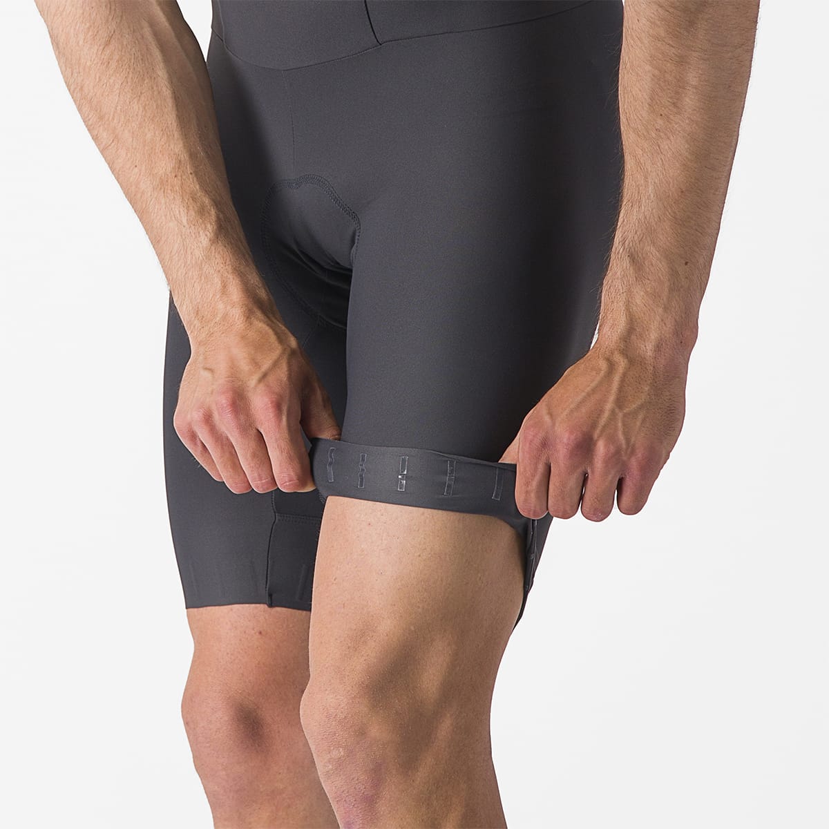 CASTELLI ESPRESSO Kurze Trägerhose Anthrazit