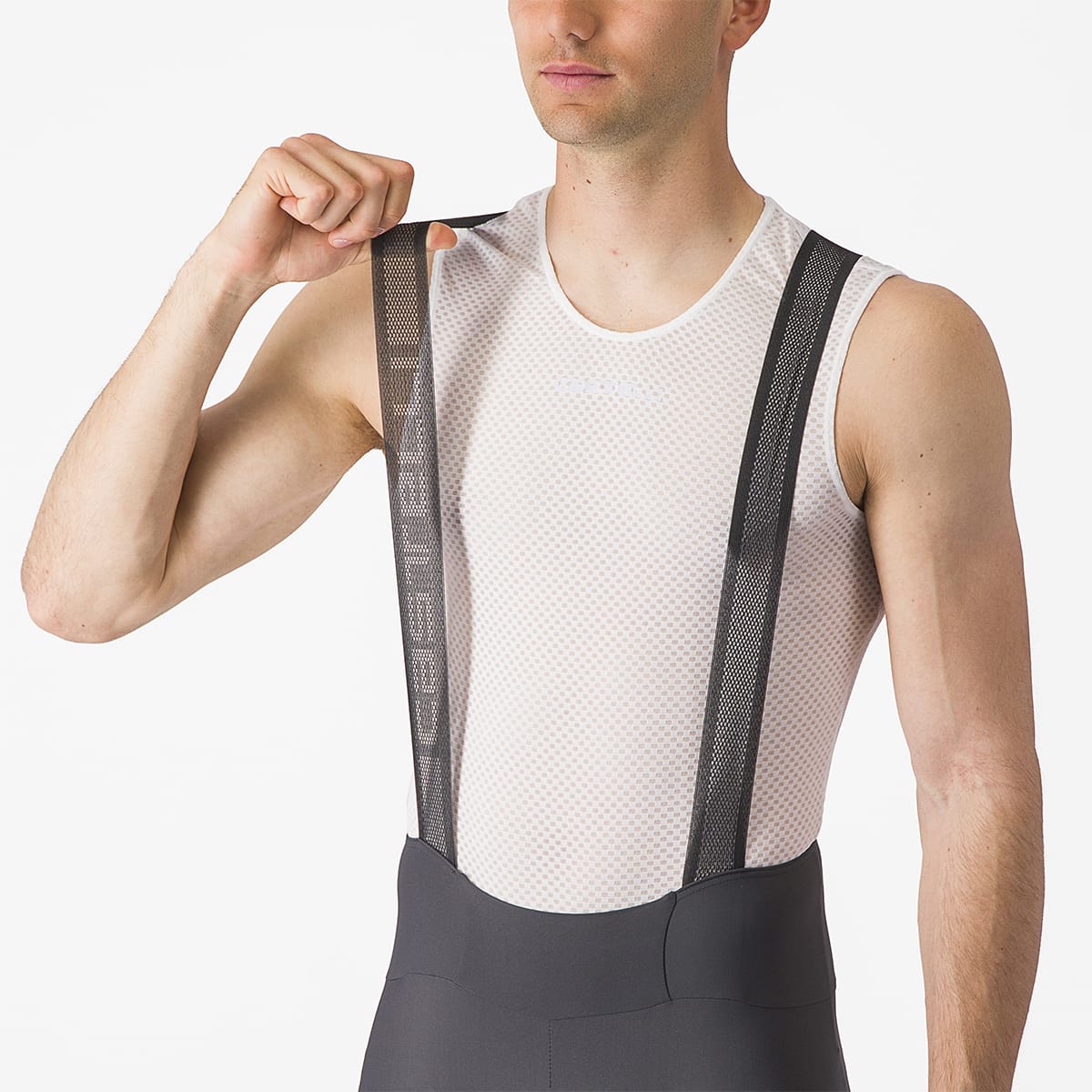 CASTELLI ESPRESSO Kurze Trägerhose Anthrazit