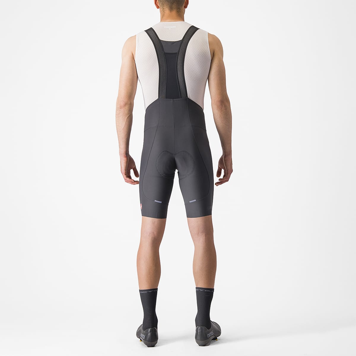 CASTELLI ESPRESSO Kurze Trägerhose Anthrazit