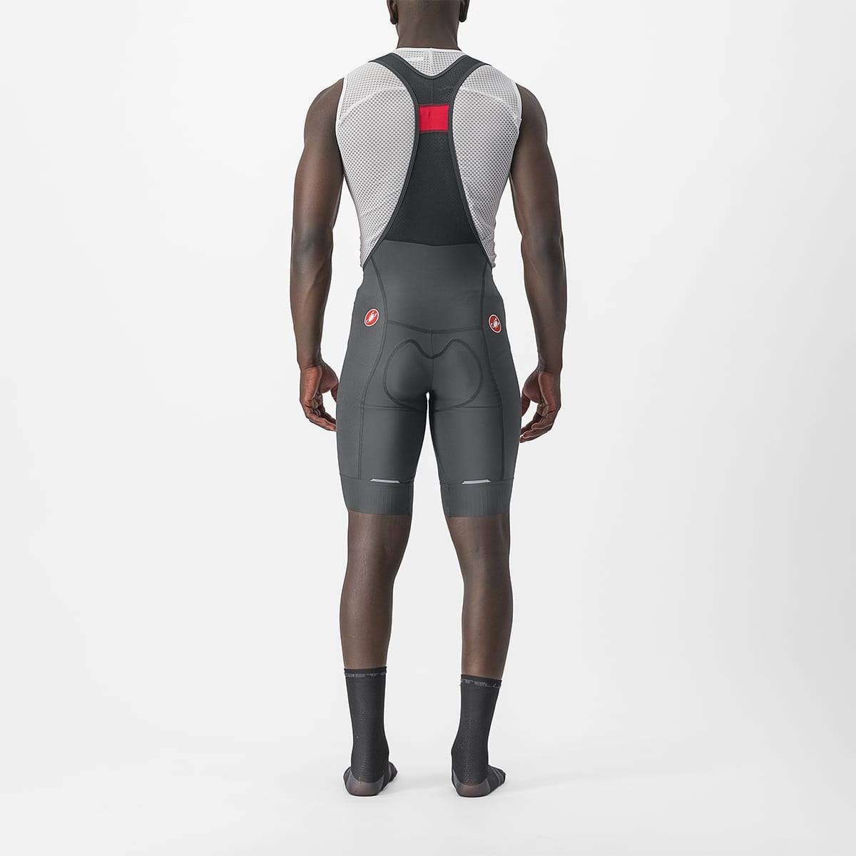 CASTELLI COMPETIZIONE Kurze Trägerhose Grau