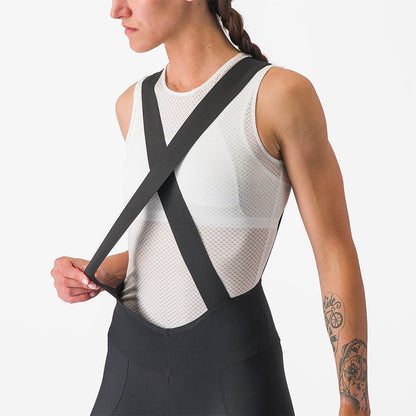 Damen-Kurz-Trägerhose ESPRESSO DT Schwarz