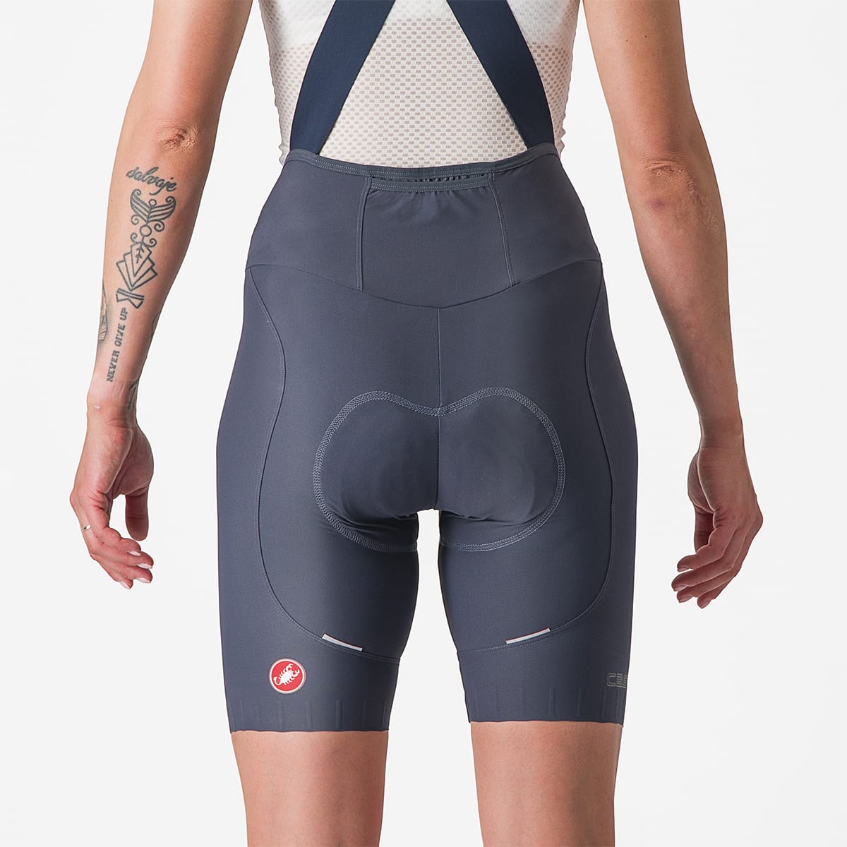 CASTELLI ESPRESSO DT Damen Kurze Trägerhose Blau