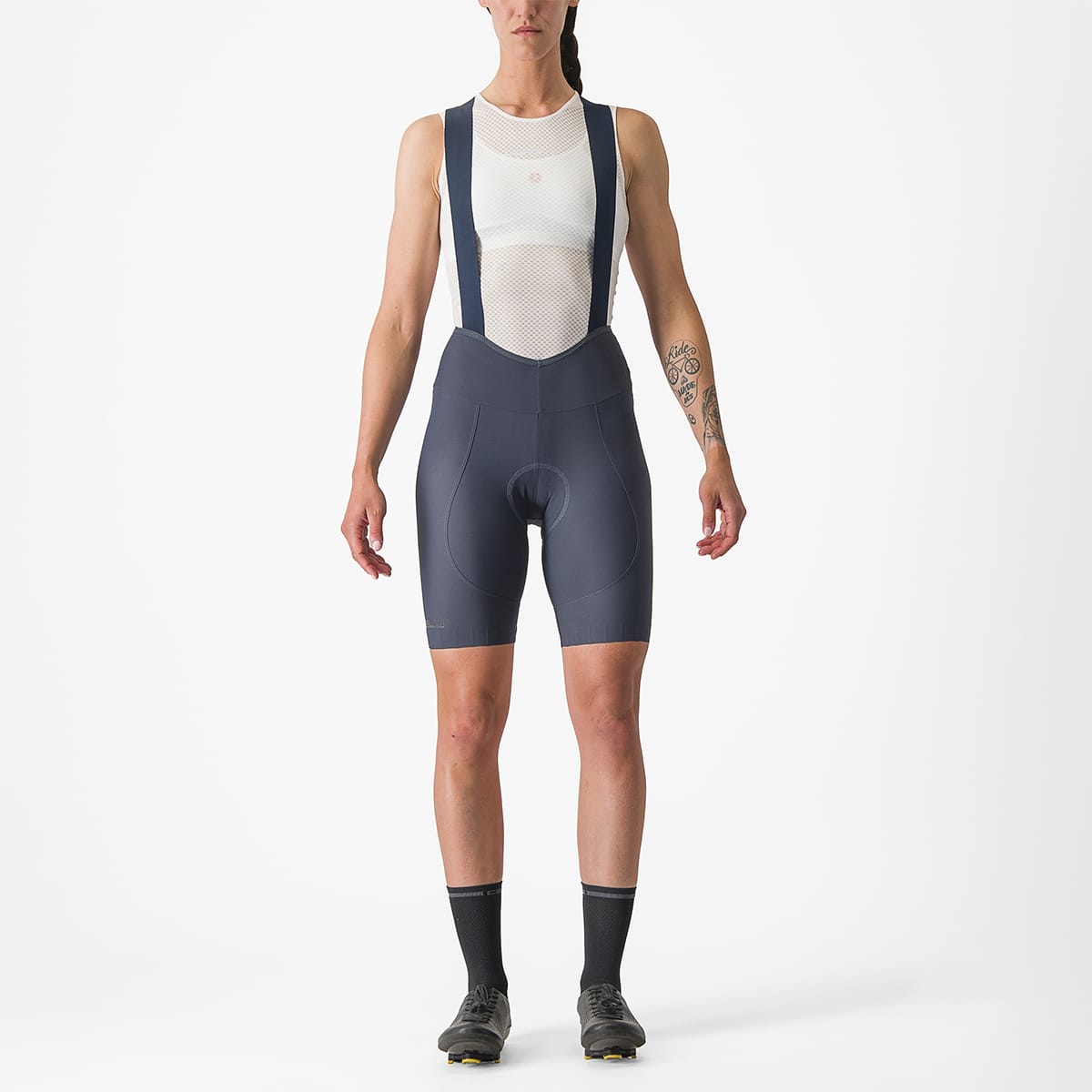 CASTELLI ESPRESSO DT Damen Kurze Trägerhose Blau