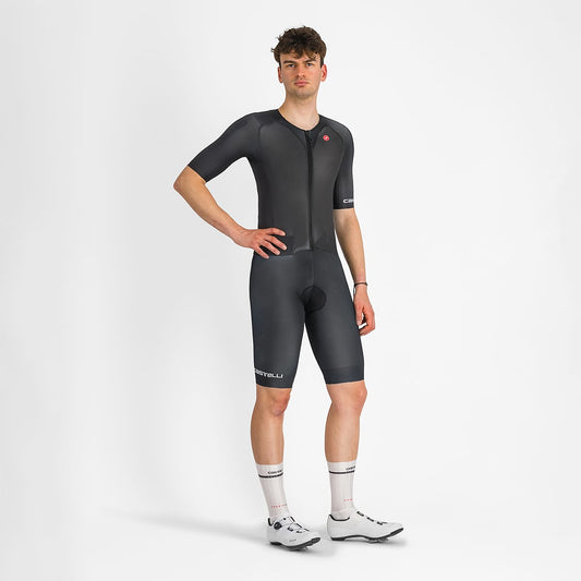 Einteiler CASTELLI SANREMO BTW SPEED Kurzarm Schwarz