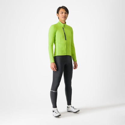 Trikot CASTELLI ENTRATA THERMAL Langarm Gelb/Grau