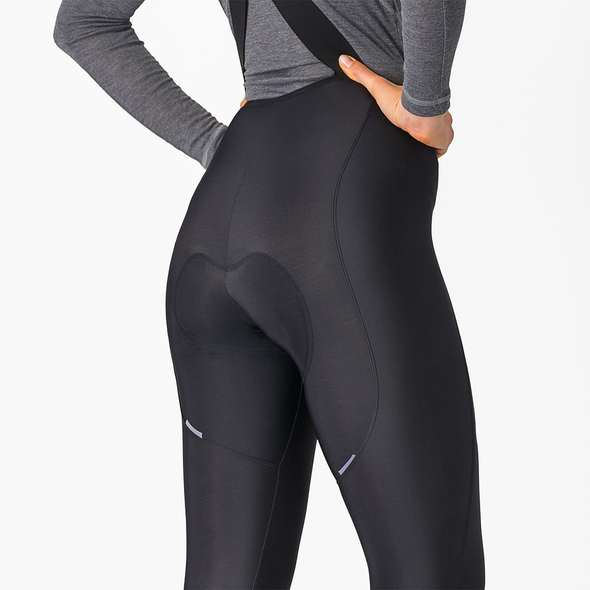 CASTELLI ESPRESSO DT Damen Lange Trägerhose Schwarz