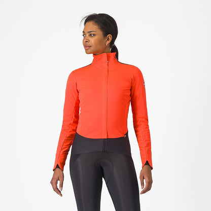 Jacke CASTELLI ALPHA DOPPIO ROS Damen Koralle/Schwarz