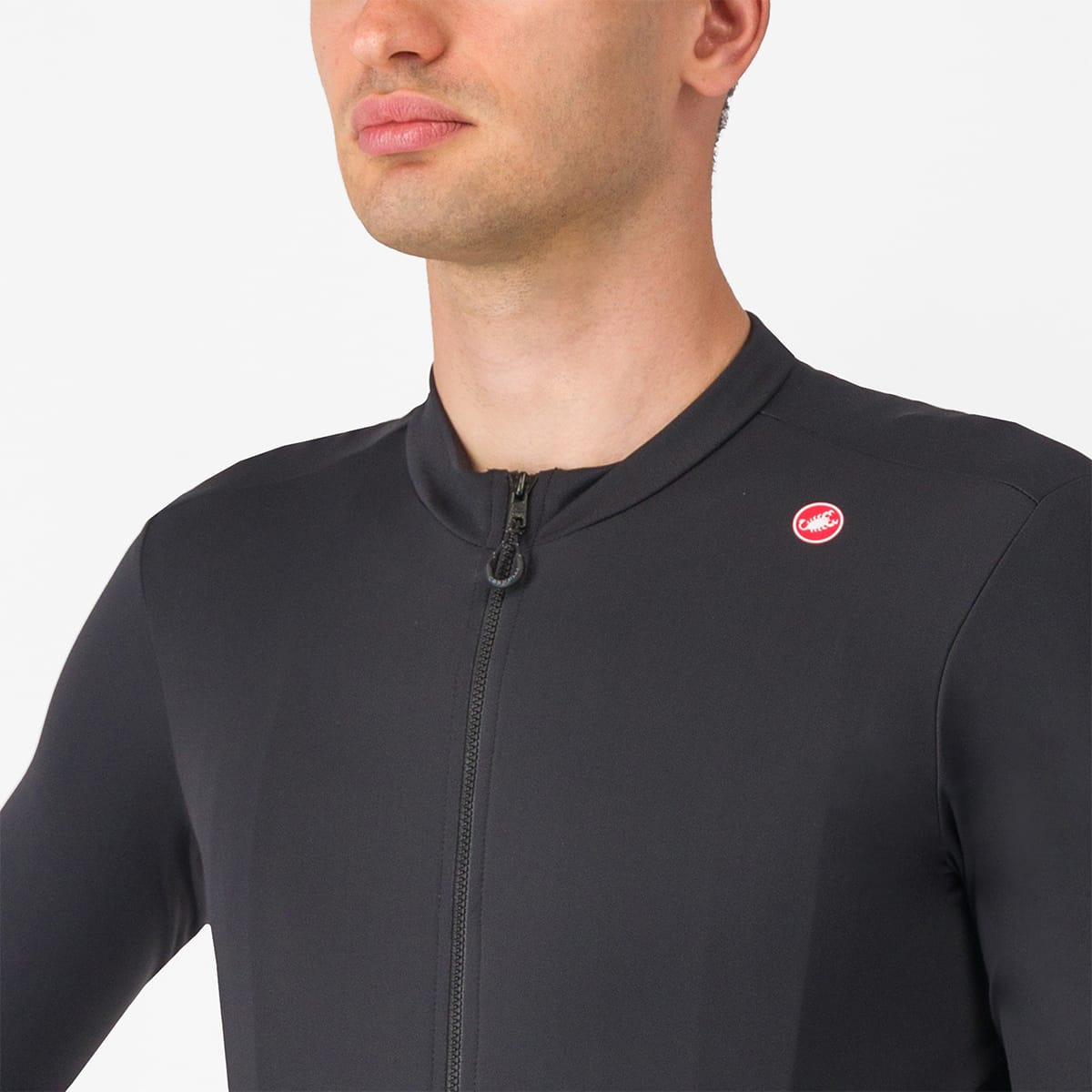 Trikot CASTELLI ESPRESSO THERMAL Langarm Schwarz