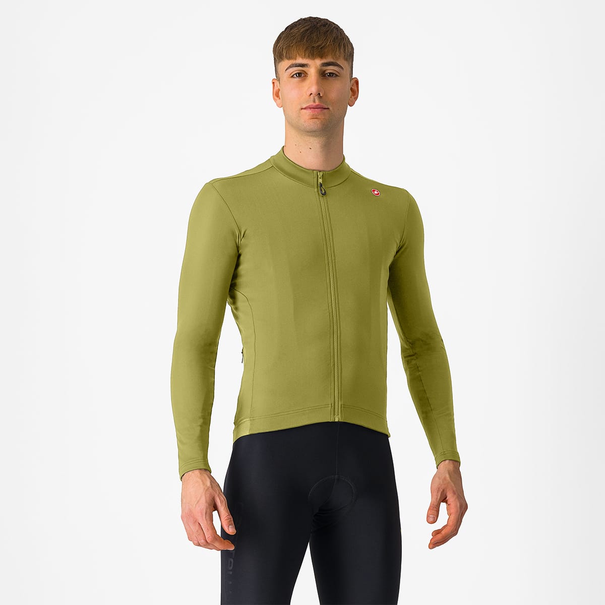 CASTELLI ESPRESSO THERMAL Trikot Langarm Grün