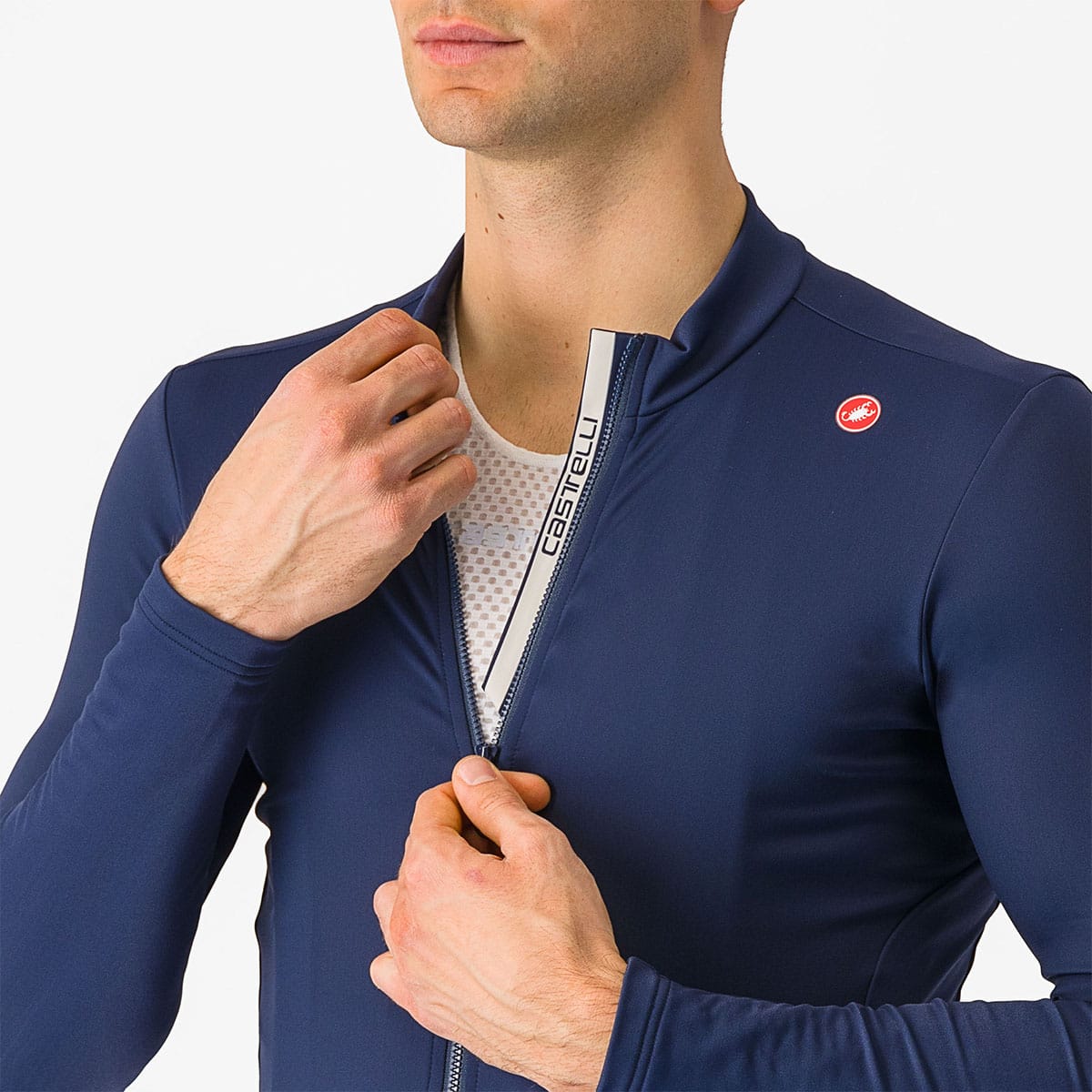 CASTELLI ESPRESSO THERMAL Trikot Langarm Blau