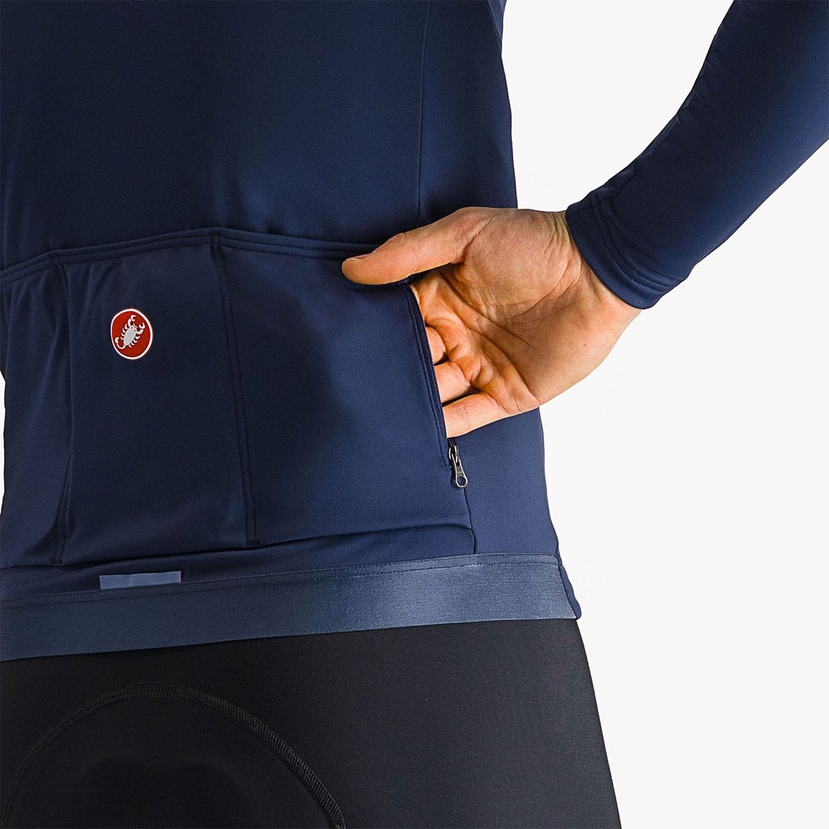 CASTELLI ESPRESSO THERMAL Trikot Langarm Blau