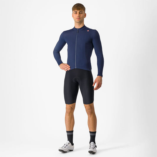 CASTELLI ESPRESSO THERMAL Trikot Langarm Blau