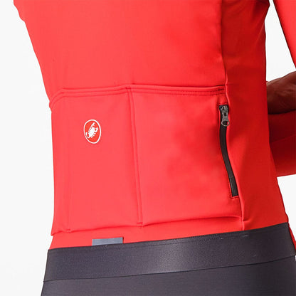 Trikot CASTELLI ESPRESSO THERMAL Damen Lange Ärmel Hibiskus