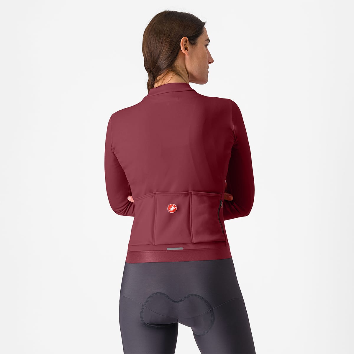 CASTELLI ESPRESSO THERMAL Damen Trikot Langarm Bordeaux