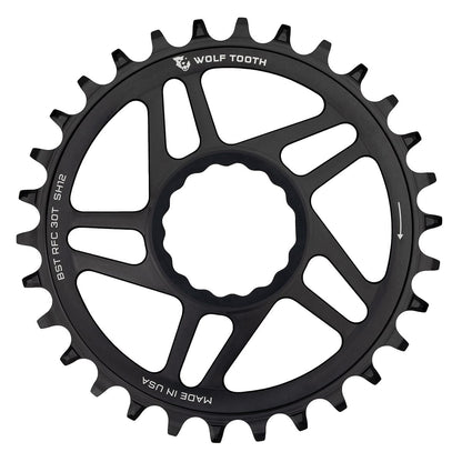 Mono-Kettenblatt WOLF TOOTH BOOST 12V Raceface CINCH Shimano Direct Mount Offset 3mm Schwarz