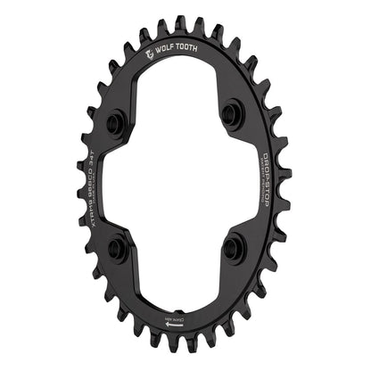 Kettenblatt WOLF TOOTH 96 BCD 9/10/11/12V Shimano XTR M9000/M9020 4 Löcher 96mm Schwarz