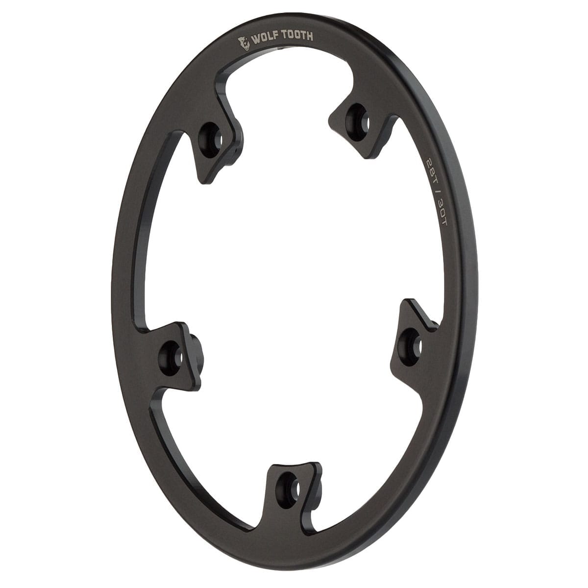 Bash Guard WOLF TOOTH pour Plateau Direct Mount WOLF TOOTH Inox Noir