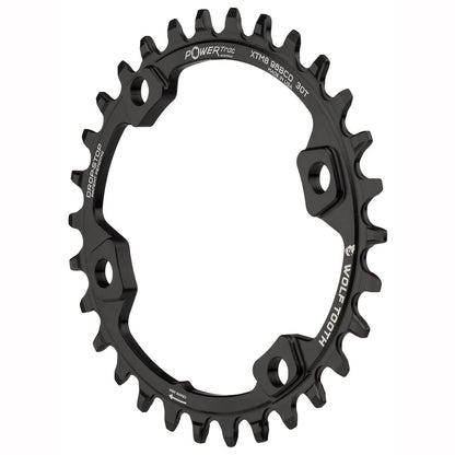 Kettenblatt WOLF TOOTH ELLIPTICAL 96 BCD 11V Shimano XT M8000/SLX M7000 4 Loch 96mm Schwarz