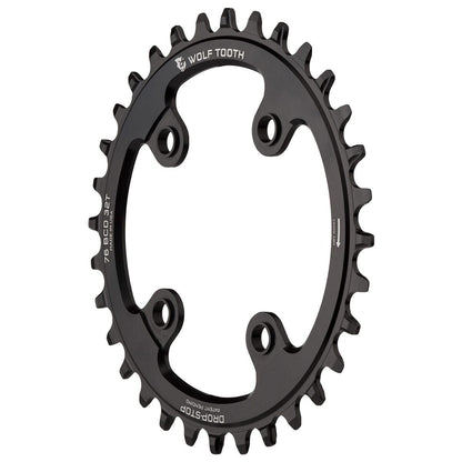 Kettenblatt WOLF TOOTH 76 BCD 10/11/12V Sram XX1/Specialized STOUT 4 Loch 76mm Schwarz